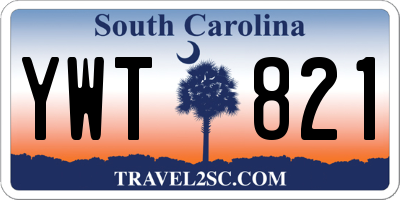 SC license plate YWT821