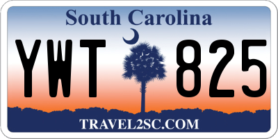 SC license plate YWT825