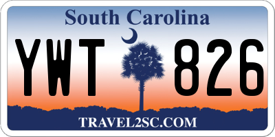 SC license plate YWT826