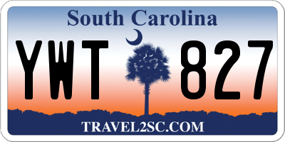 SC license plate YWT827