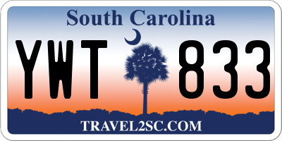 SC license plate YWT833
