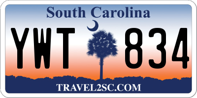 SC license plate YWT834
