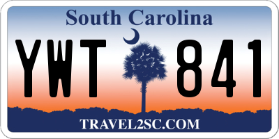 SC license plate YWT841