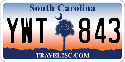 SC license plate YWT843