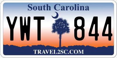 SC license plate YWT844