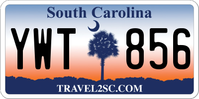 SC license plate YWT856