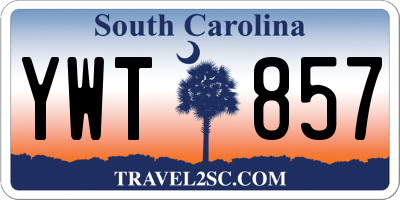 SC license plate YWT857