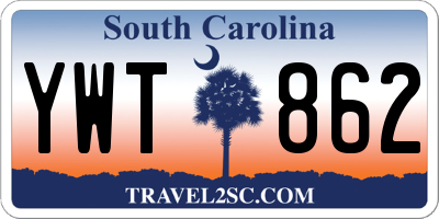 SC license plate YWT862