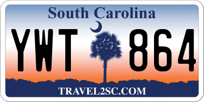SC license plate YWT864