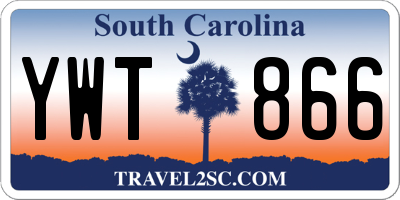 SC license plate YWT866