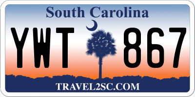 SC license plate YWT867