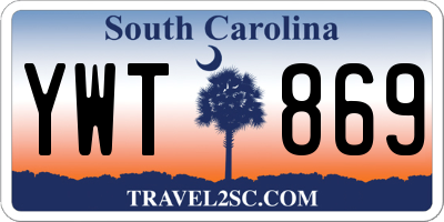 SC license plate YWT869
