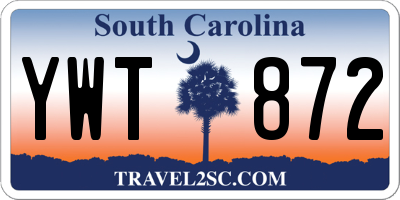 SC license plate YWT872