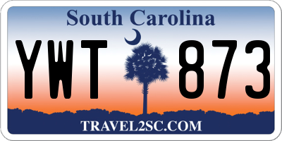 SC license plate YWT873