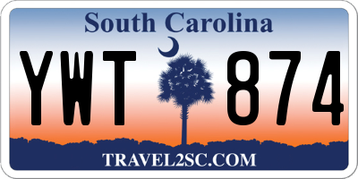 SC license plate YWT874