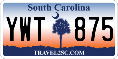 SC license plate YWT875