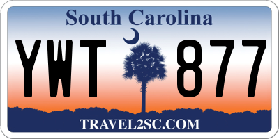 SC license plate YWT877