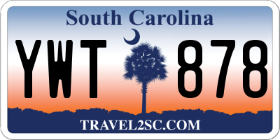 SC license plate YWT878