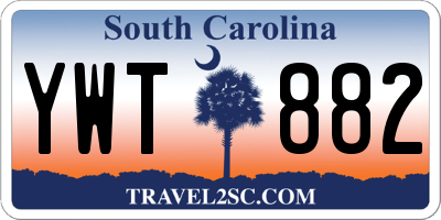 SC license plate YWT882