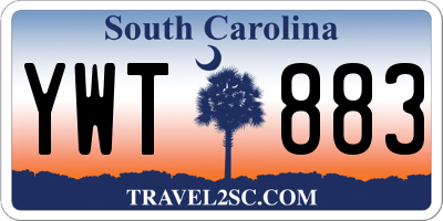 SC license plate YWT883