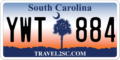 SC license plate YWT884