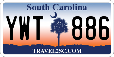 SC license plate YWT886
