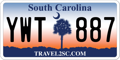 SC license plate YWT887