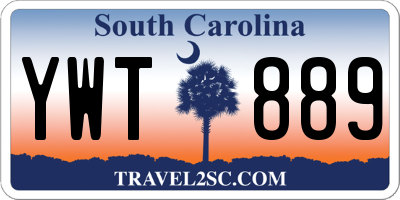 SC license plate YWT889