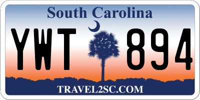 SC license plate YWT894