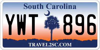 SC license plate YWT896