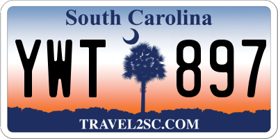 SC license plate YWT897