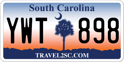 SC license plate YWT898