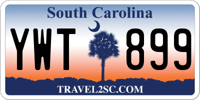 SC license plate YWT899