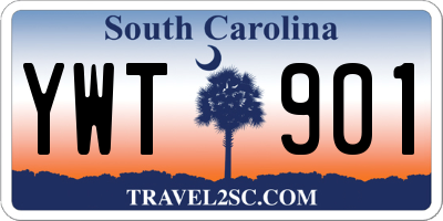 SC license plate YWT901