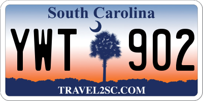 SC license plate YWT902