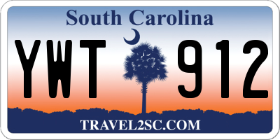 SC license plate YWT912