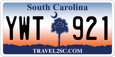 SC license plate YWT921