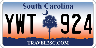 SC license plate YWT924