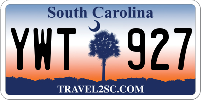 SC license plate YWT927