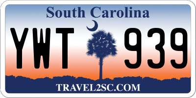 SC license plate YWT939
