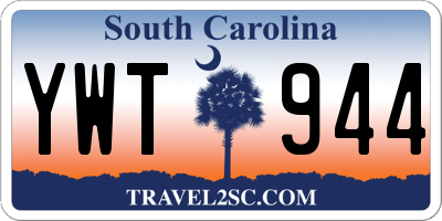 SC license plate YWT944
