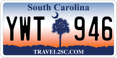 SC license plate YWT946