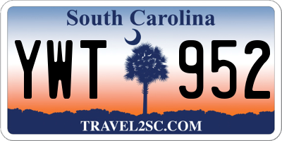 SC license plate YWT952