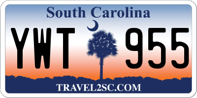 SC license plate YWT955