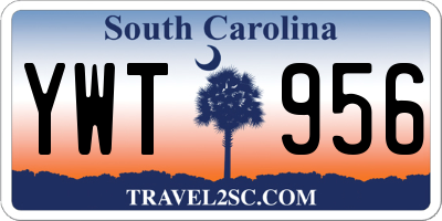 SC license plate YWT956