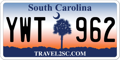 SC license plate YWT962