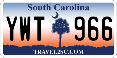 SC license plate YWT966