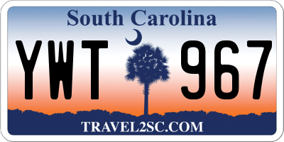 SC license plate YWT967