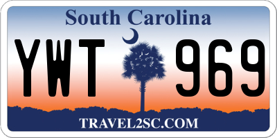 SC license plate YWT969