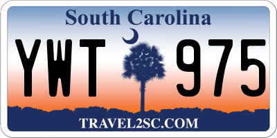SC license plate YWT975